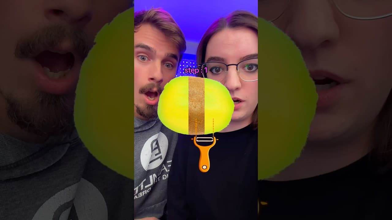 Peel This Fruit In 5 Slices!! #challenge #couple #game