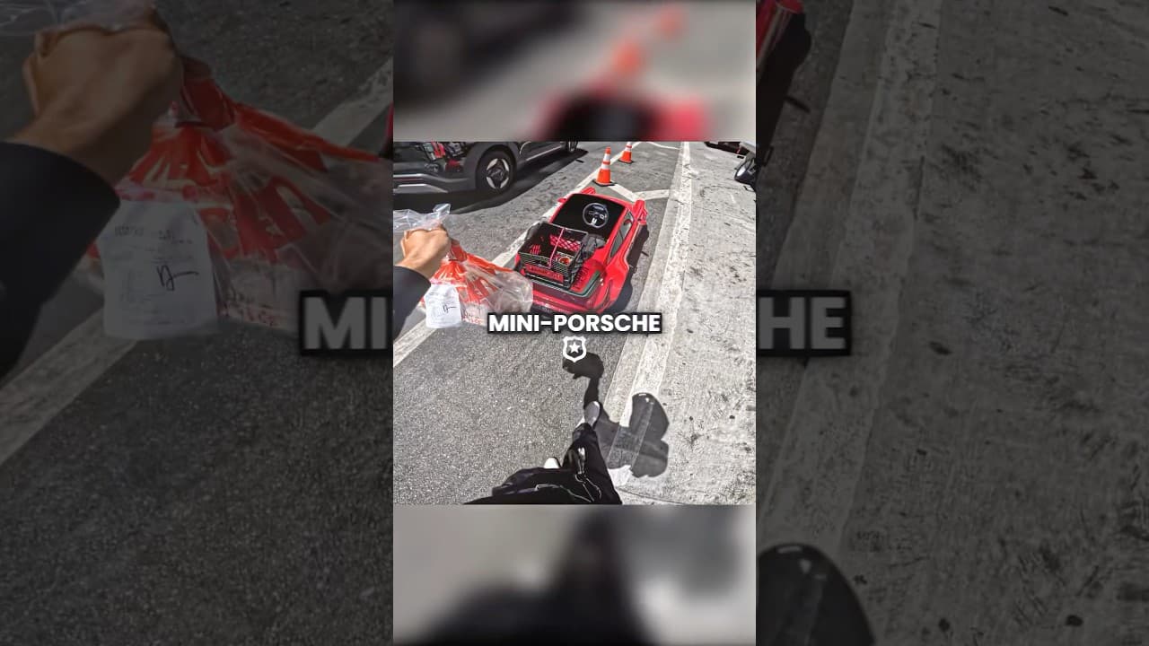 DoorDashing in a mini-Porsche 🏎️😭 (@SurRonster)