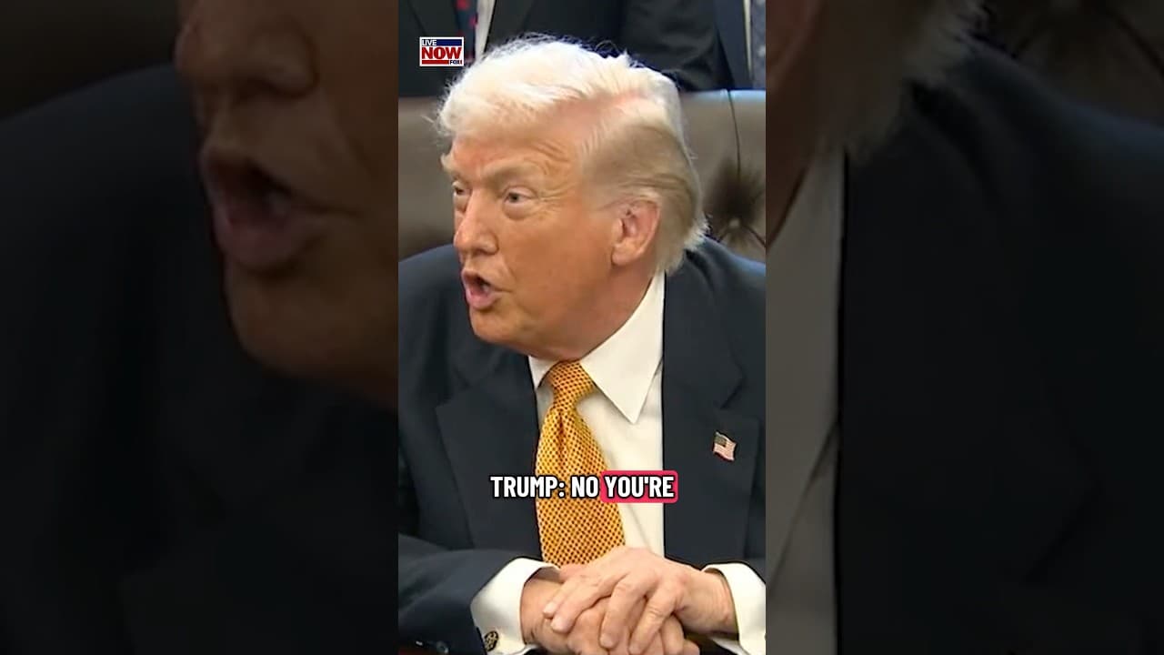 President Trump gets into a back-and-forth with reporter over question about Greenland