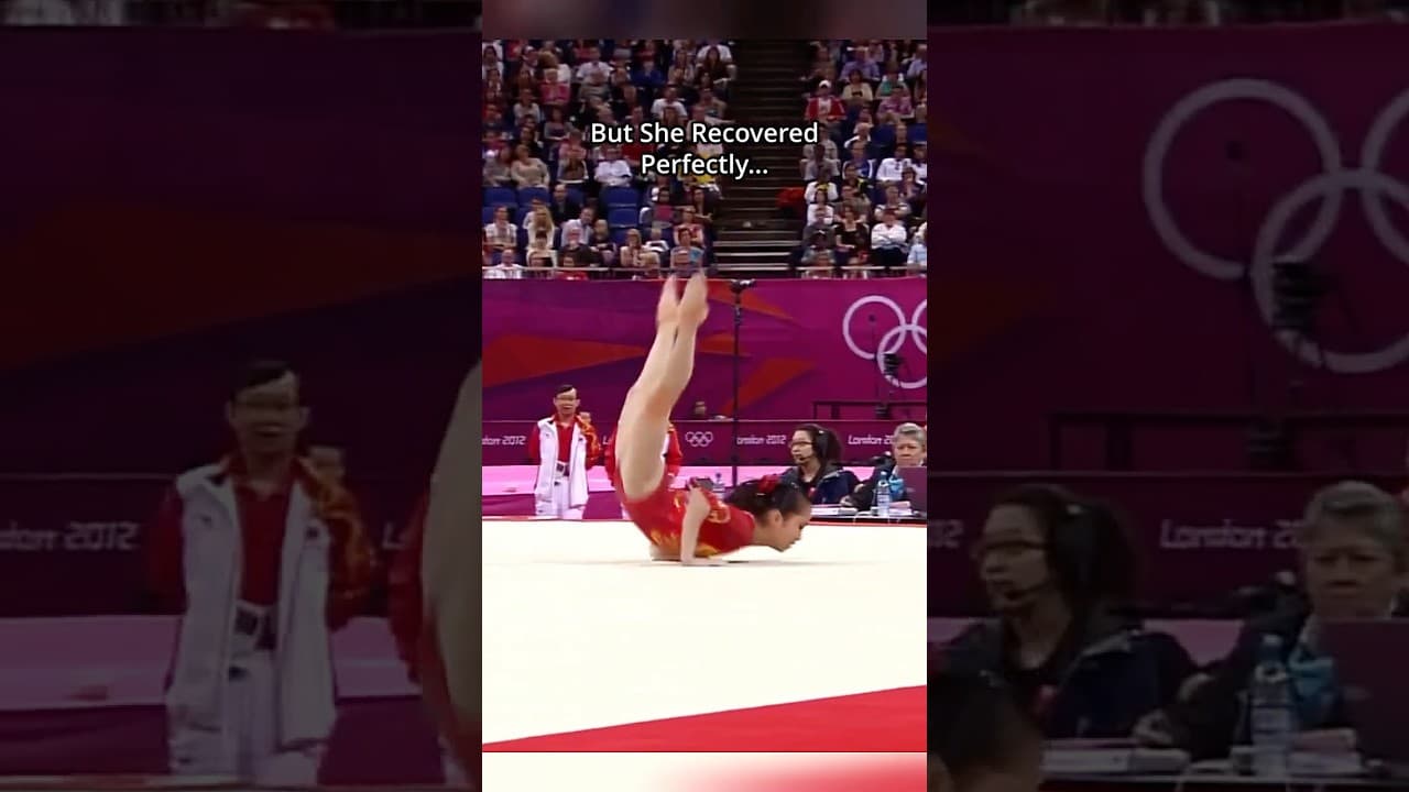 Do you think she still got the deduction?🤔😂 #gymnastics #sports #olympics #fall #save #judge