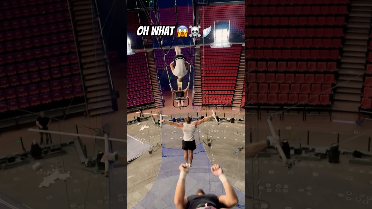 Perfect timing 🤩❤️‍🔥 #performance #circus #artist #gymnast #acrobatics #trampoline #flip