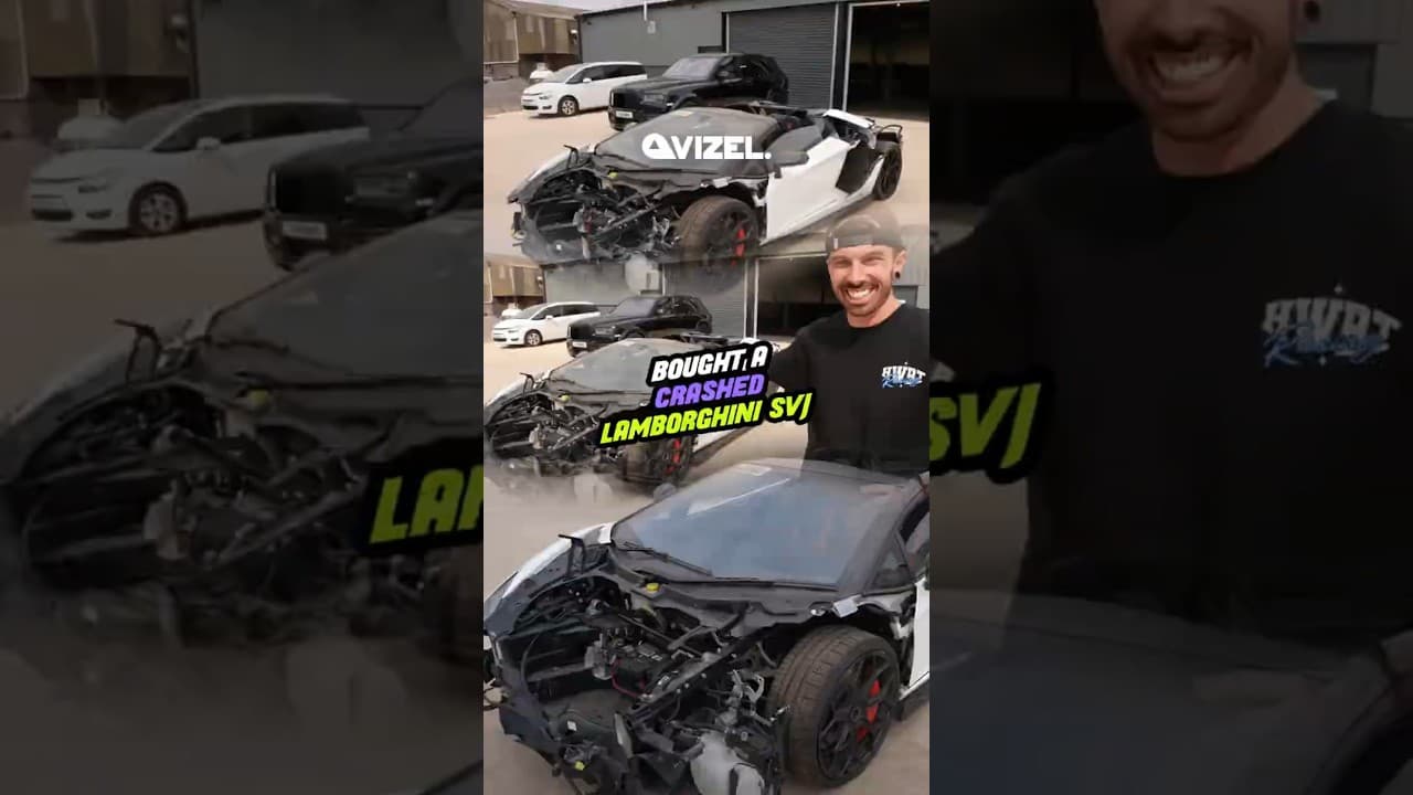 BELI LAMBORGHINI SVJ ROADSTER RUSAK PARAH