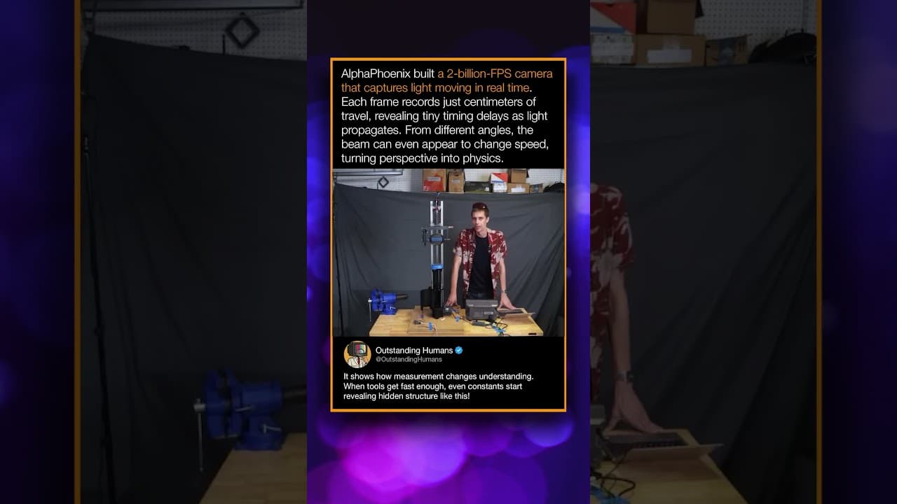 AlphaPhoenix built a 2-billion-FPS camera that captures light moving in real time.