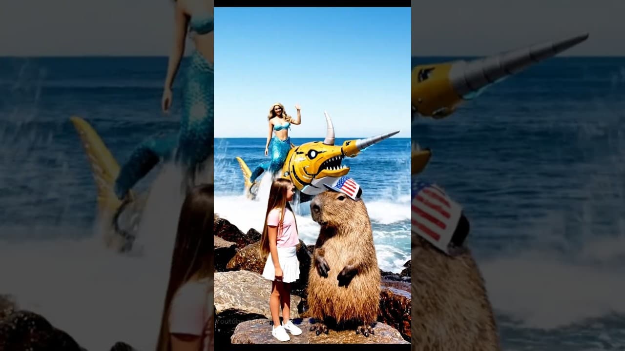 Capybara Saves the Day in Hilarious Ocean Race! #capybara