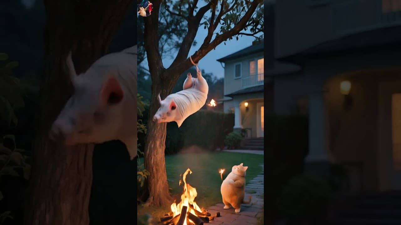 Pig Rescued, Then Turned Into Roast… The Girl’s Reaction Will Stun You #funny #shortsfeed  #cute