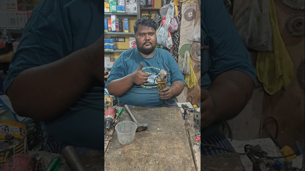 💥💢 stanly 6100 angle grinder gear change ASMR 💢‼️#trending #automobile #viralvideo #repair