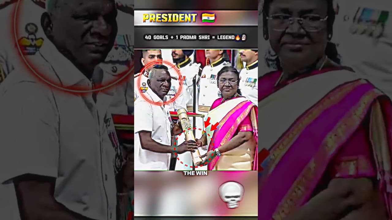 🗿- THE PRIDE OF INDIAN FOOTBALL — SHRI I. M. VIJAYAN HONOURED WITH PADMA SHRI🇮🇳#shorts