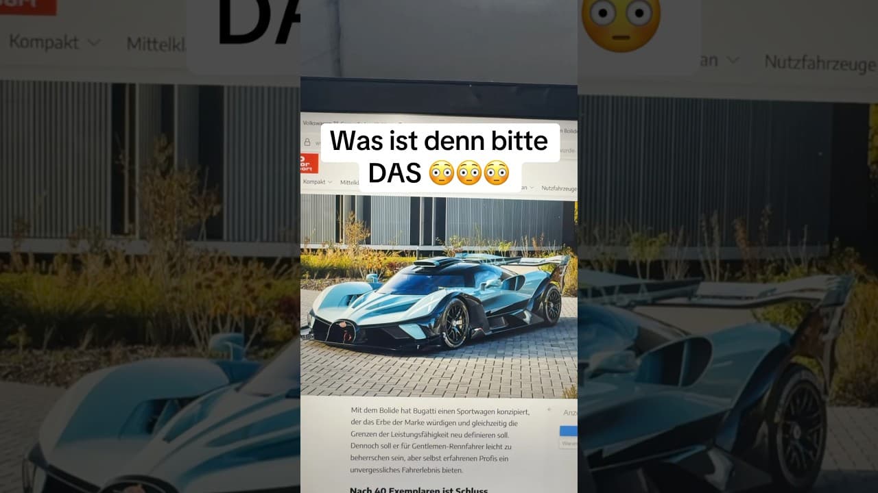 Der etwas andere Bugatti 😅🙃 #autos#bugatti#bugattibolide#hypercar