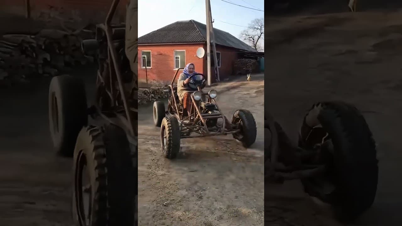 Саморобний баггі баби Галі #прикол #село #funny