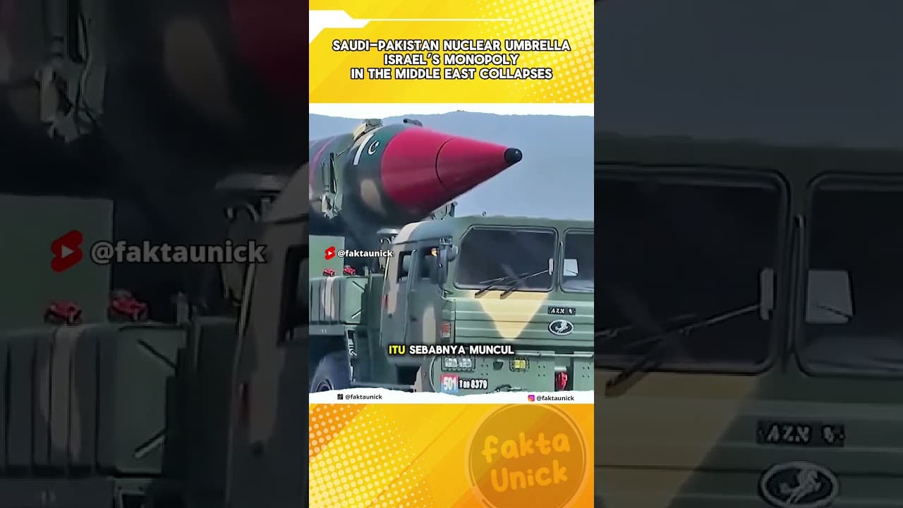Pakistan Beri Jaminan Nuklir ke Saudi! Israel & Amerika Cemas