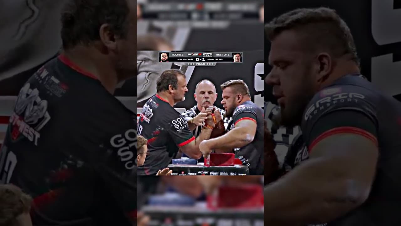 Devon Larratt TEACHES Alex Kurdecha A LESSON! #3 EVW19 #armwrestling #shorts #short #trending #viral