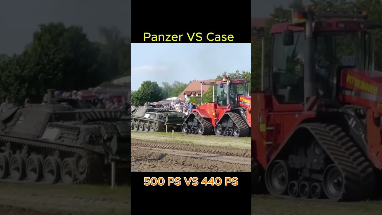 🪖Panzer VS Case🚜 ⬇️Kommentiert⬇️ woran liegts? #case #traktor  #panzer  #dorfleben #dorf #panzer