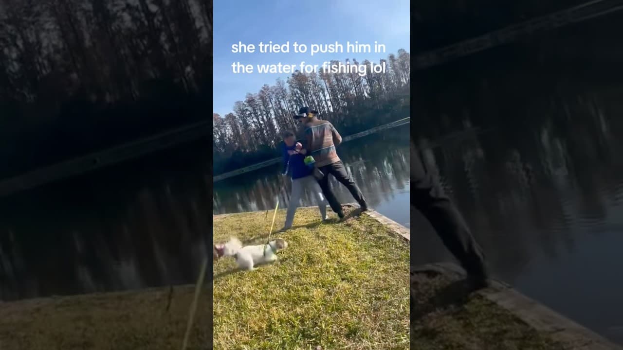 Karen attacks peaceful fisherman #karen #fishing #rage