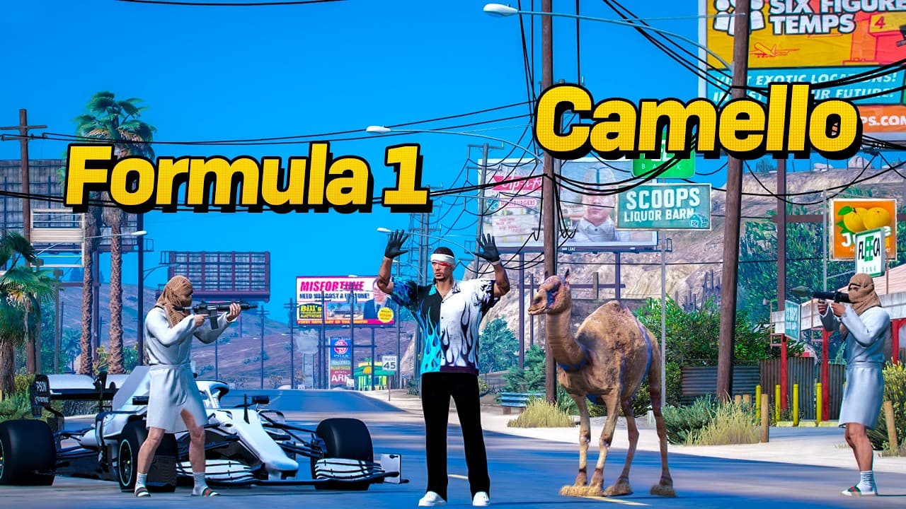 Usamos Un camello y El Carro De Fórmula 1 Para Despistar Los Arabes