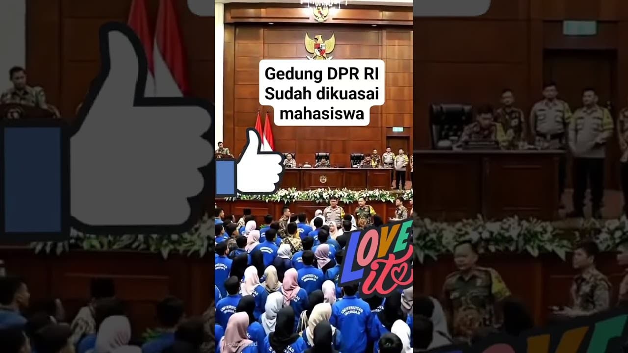 gedung DPR RI udah di penuhi mahasiswa#fypyoutube #beritaterkini #berita #demo#fyp