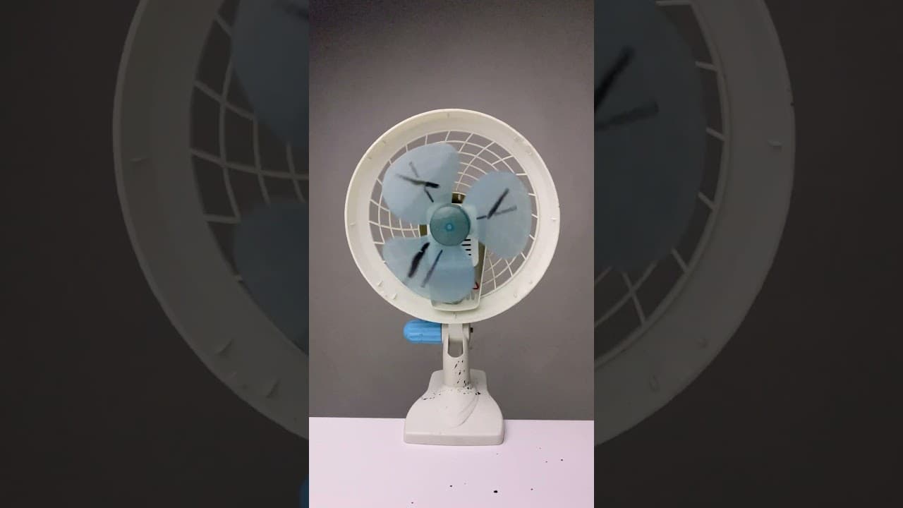 Frame rate illusion creates frozen fan effect #opticalillusion #science #shorts