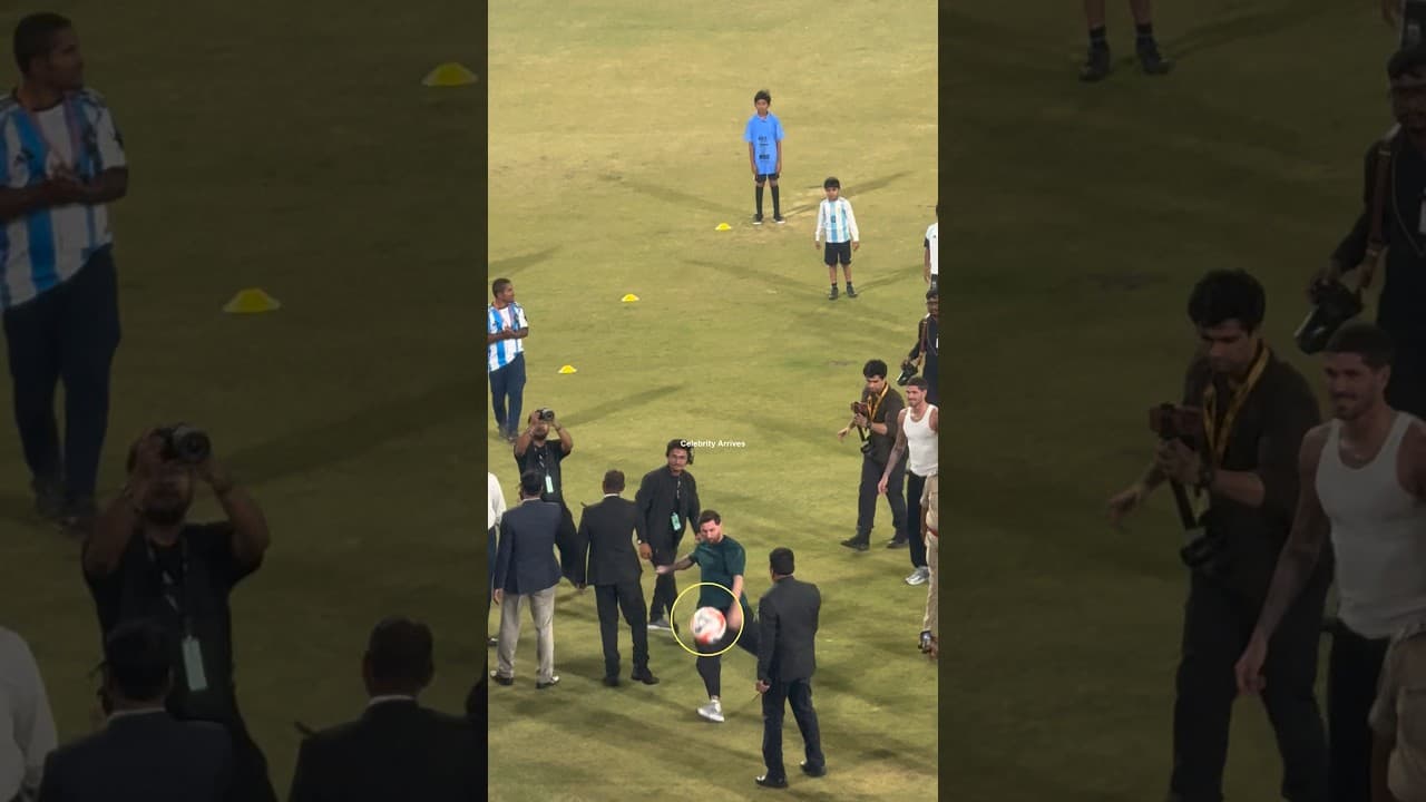 That Kick Messi in Hyderabad Stadium