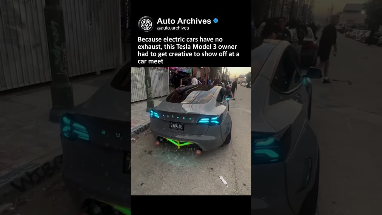 Tesla owner gets creative with exhaust mods