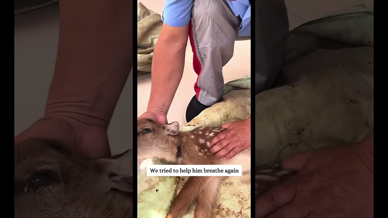Mama deer almost kills her fawn after birth. Subscribe for more nature videos.