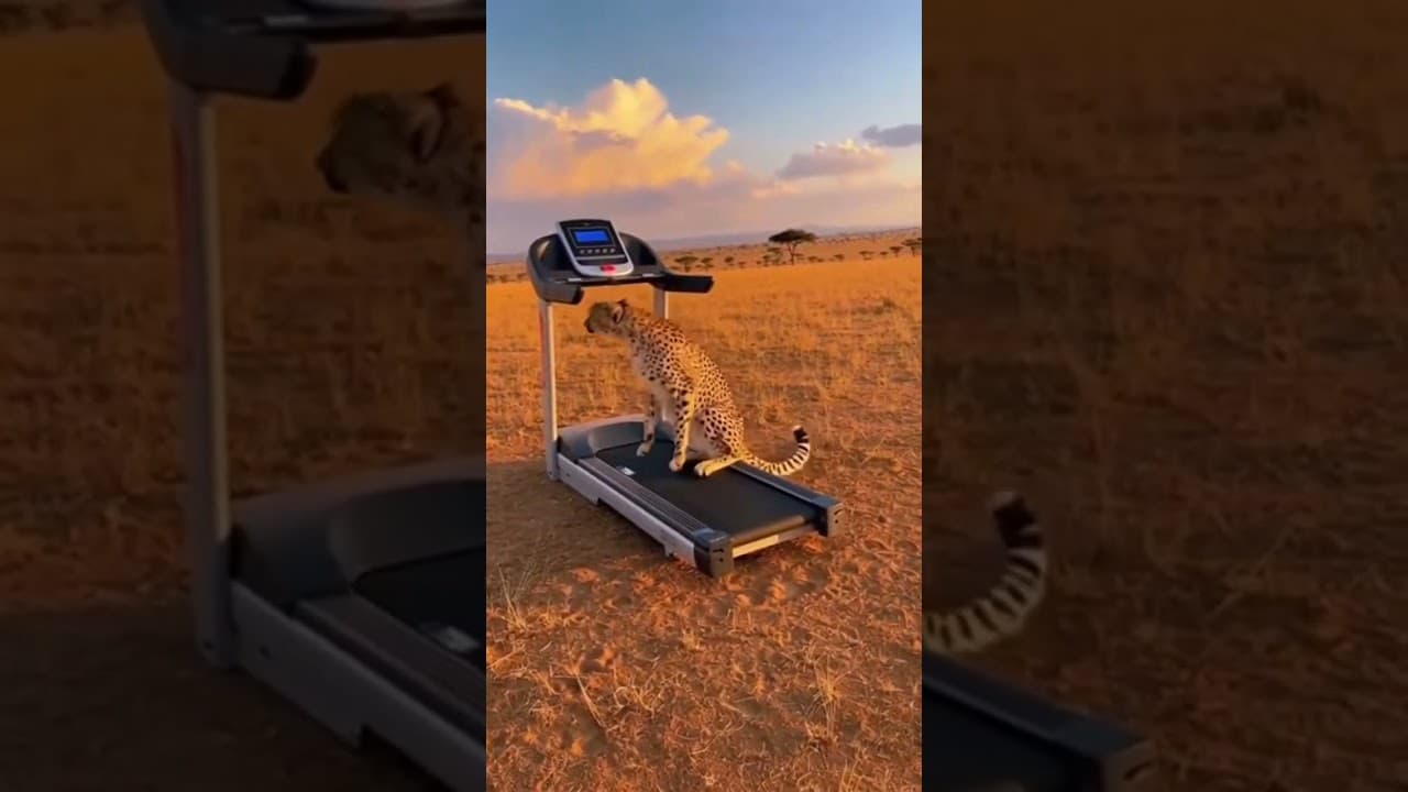 Run, Cheetah! Testing the Treadmill on the African Savannah! 😳🐆💨