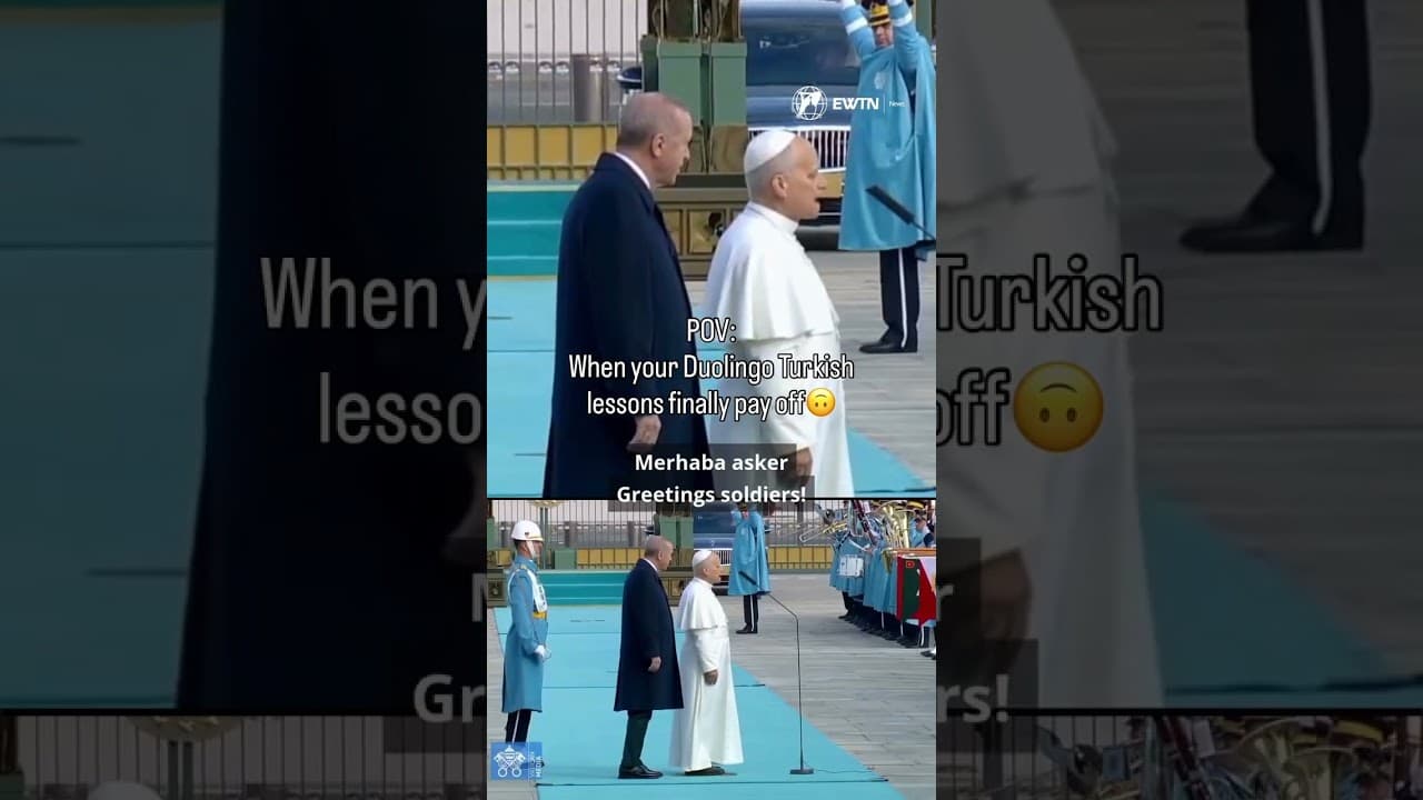 Pope Leo's Duolingo pays off!