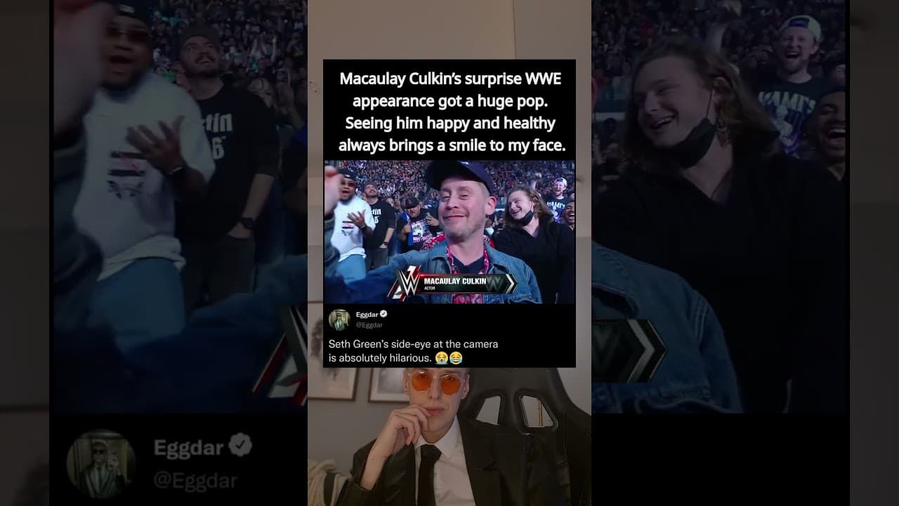 Macaulay Culkin's surprise WWE appearance got a huge pop. Seeing him happy and healthy always brings