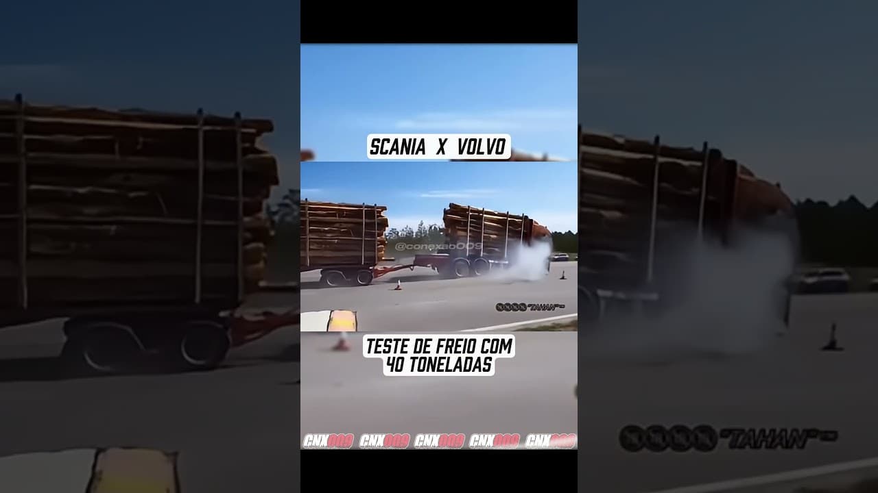 SCANIA  X  VOLVO TESTE DE FREIO COM 40 TONELADAS