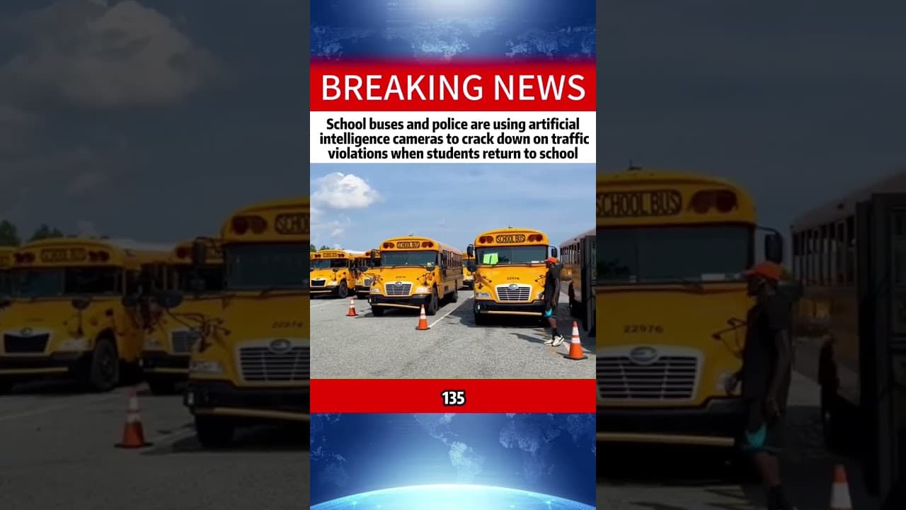 School buses and police are using artificial intelligence cameras to crack down #news #shorts