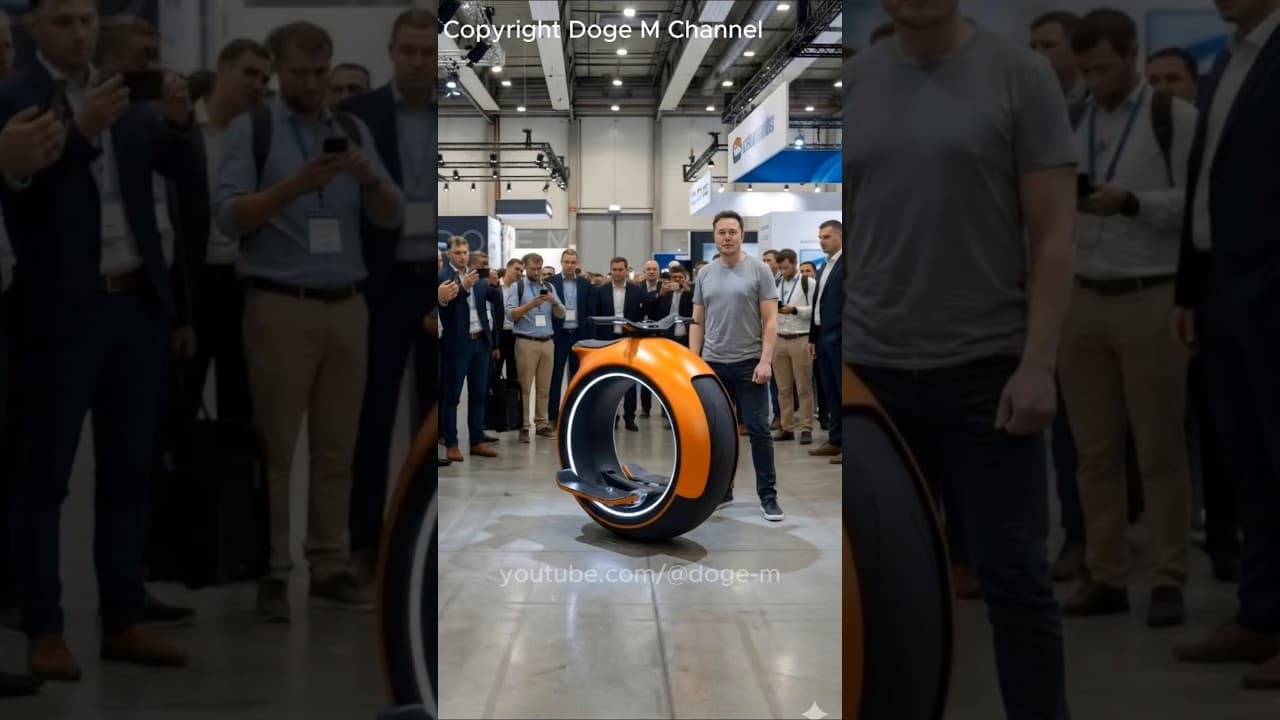 Futuristic One Wheel Motorcycle Demo at the Tech Expo 2026 #futuretech  #elonmusk #tesla