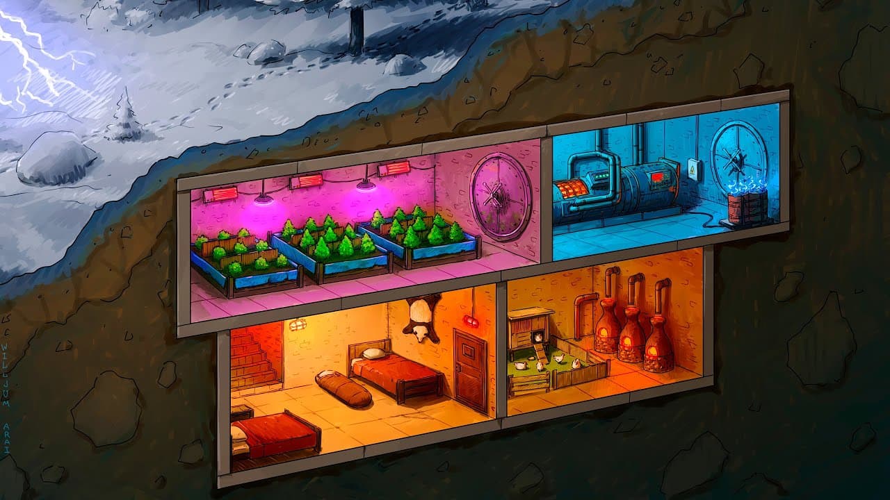 How I Built a self-sustaining underground fallout shelter in Vanilla Rust...