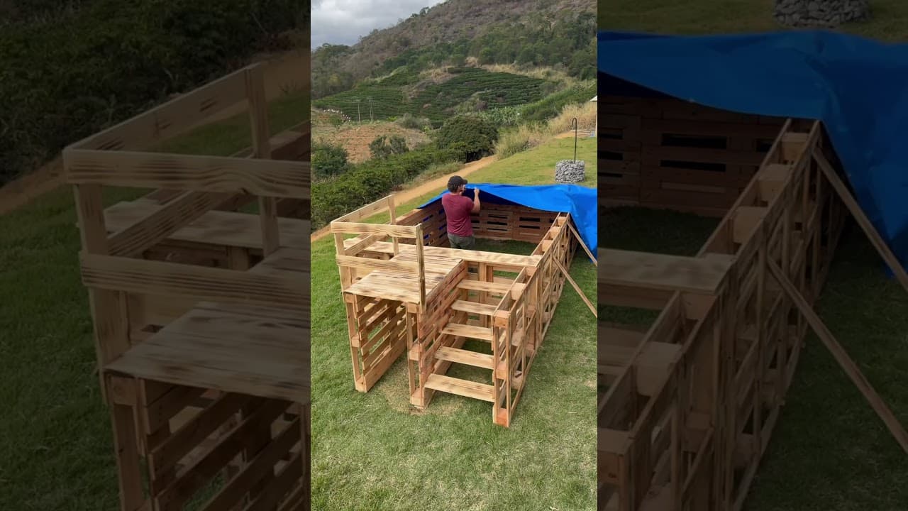 Look at the genius idea he had using pallets nobody wanted 😲