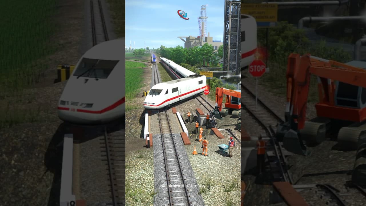 Trenes de alta velocidad adelantan trenes que cambian de vía #train #railroad #railtrack #railway