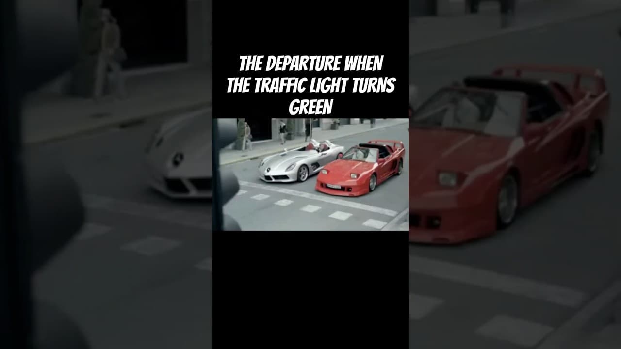 THE DEPARTURE WHEN THE TRAFFIC LIGHT TURNS GREEN