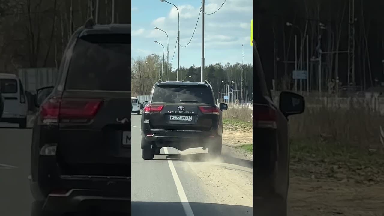 Крузак закрывает Велосипедиста вдоль дороги