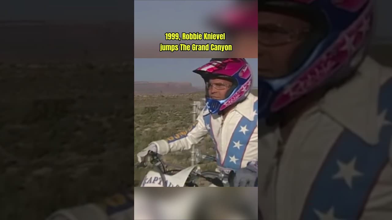 1999, Robbie Knievel’s daring Grand Canyon jump 🌌🛵