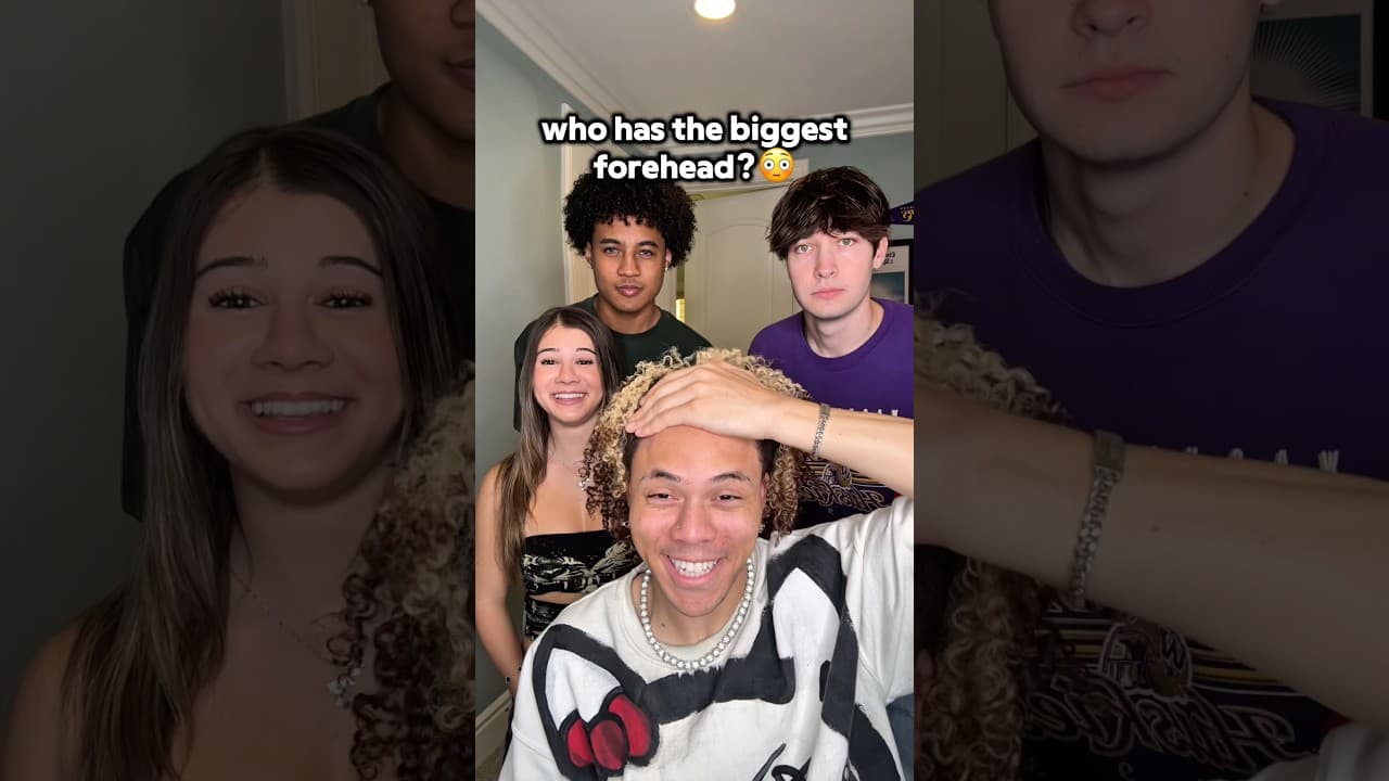 Let’s us know who has the biggest forehead😭😭 #shorts #shortsfeed #funny