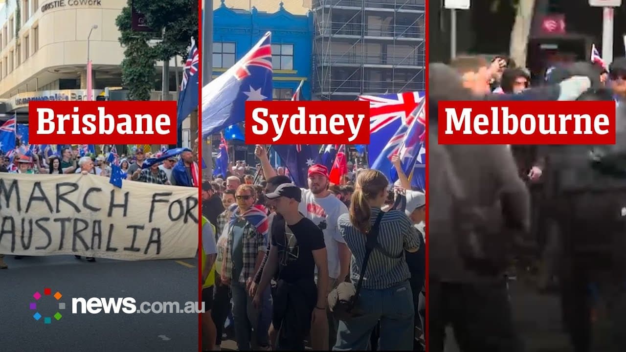 Anti-Immigration protests take place across Australia