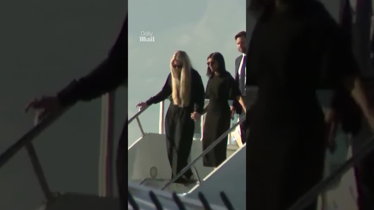 Usha Vance holds Charlie Kirk's widow's hand