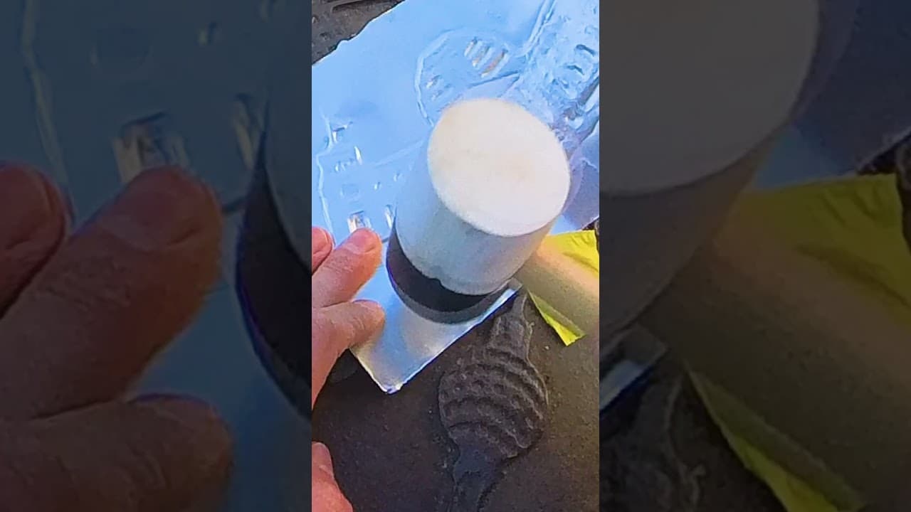 Soda Can Art in the middle of the street