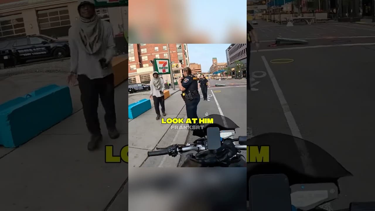 Guy Hits Biker in Front of the Police (RavenR1_)