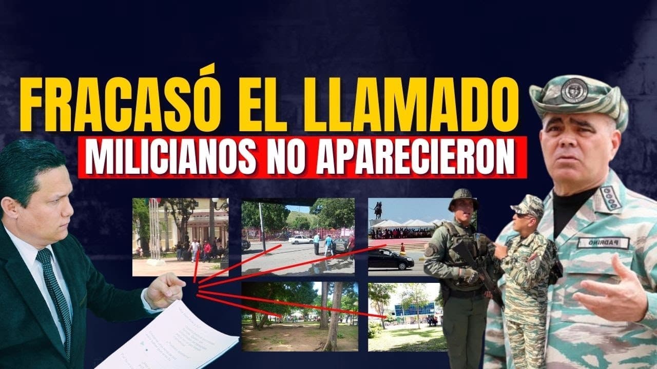 AUSENCIA DE MILICIANOS TERMINÓ EN FRUSTRACIÓN PARA MADURO