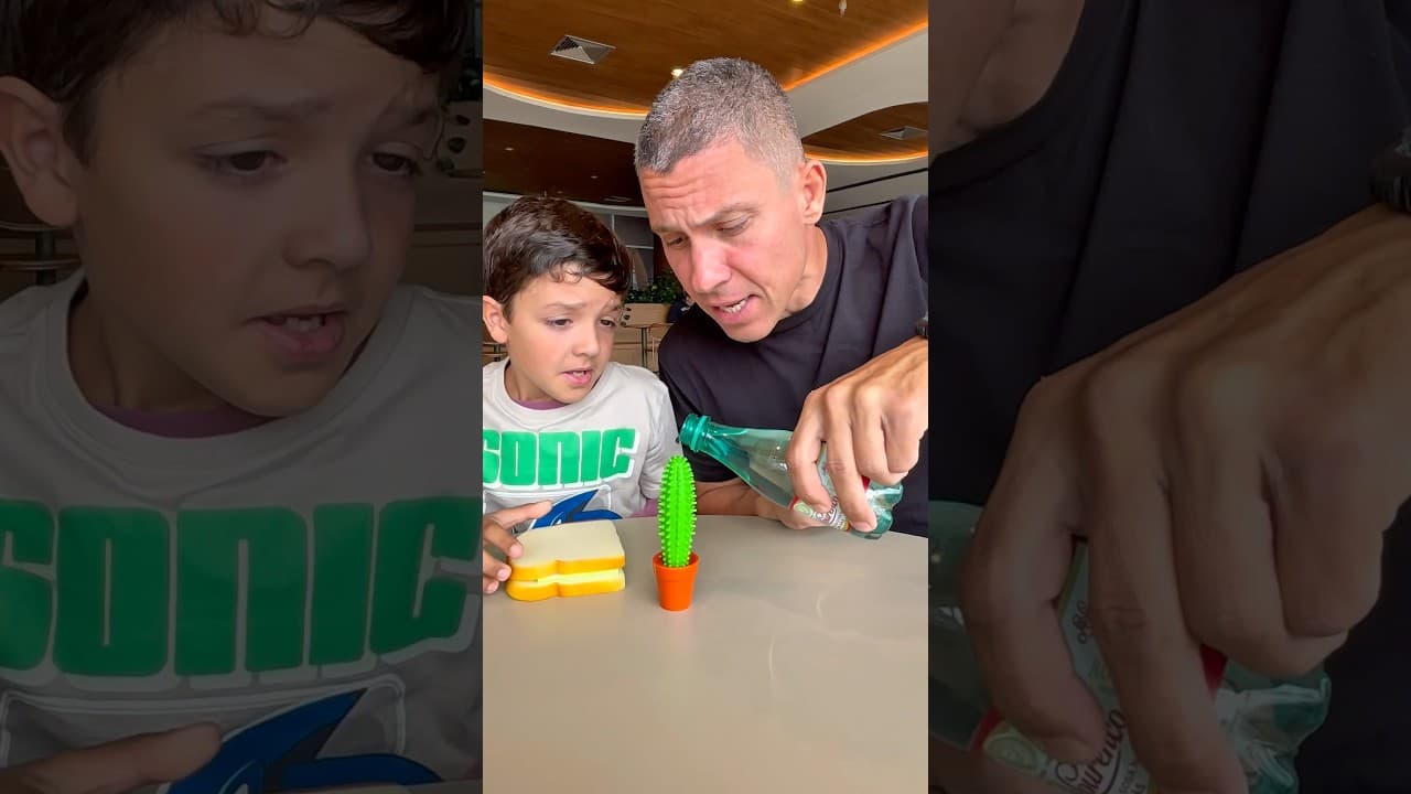 ELE JOGOU ÁGUA NO CACTOS, MAS NÃO PRECISAVA PORQUE ERA UMA CANETA #shorts