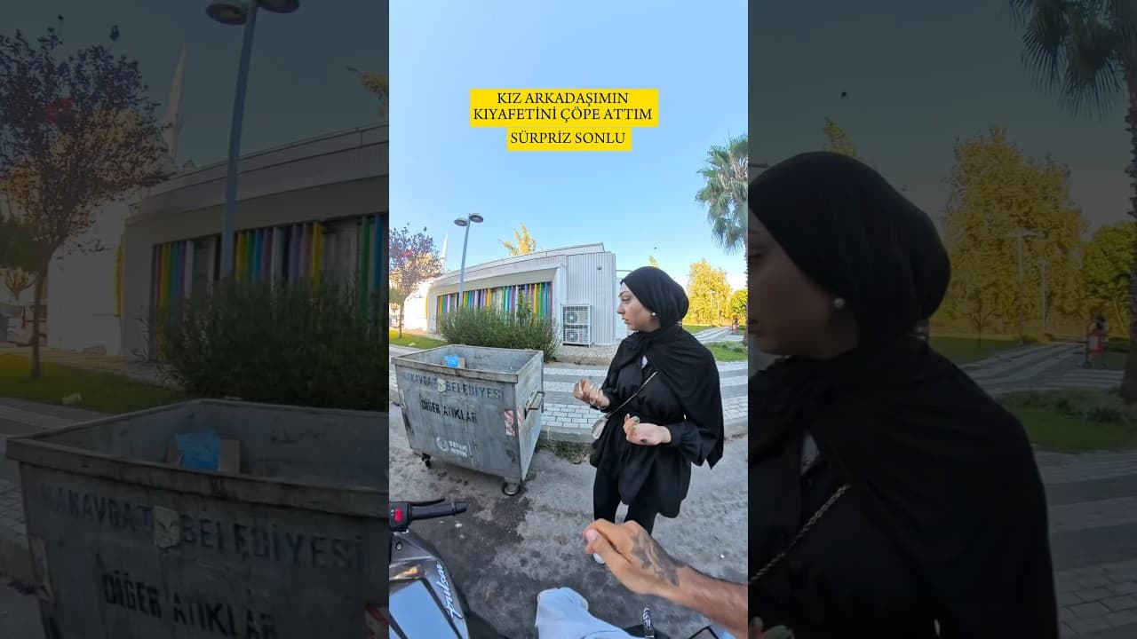 Kız arkadaşımın çantasını çöpe attım😁#keşfet #keşfetteyiz #tiktok #motor #motovlog #motorcycle