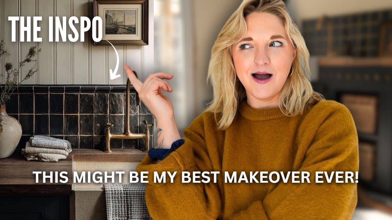 *Dark & Moody* DIY Laundry Room Makeover