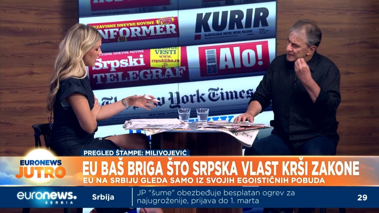 Štampu prelistava Cvijetin Milivojević│Euronews Jutro