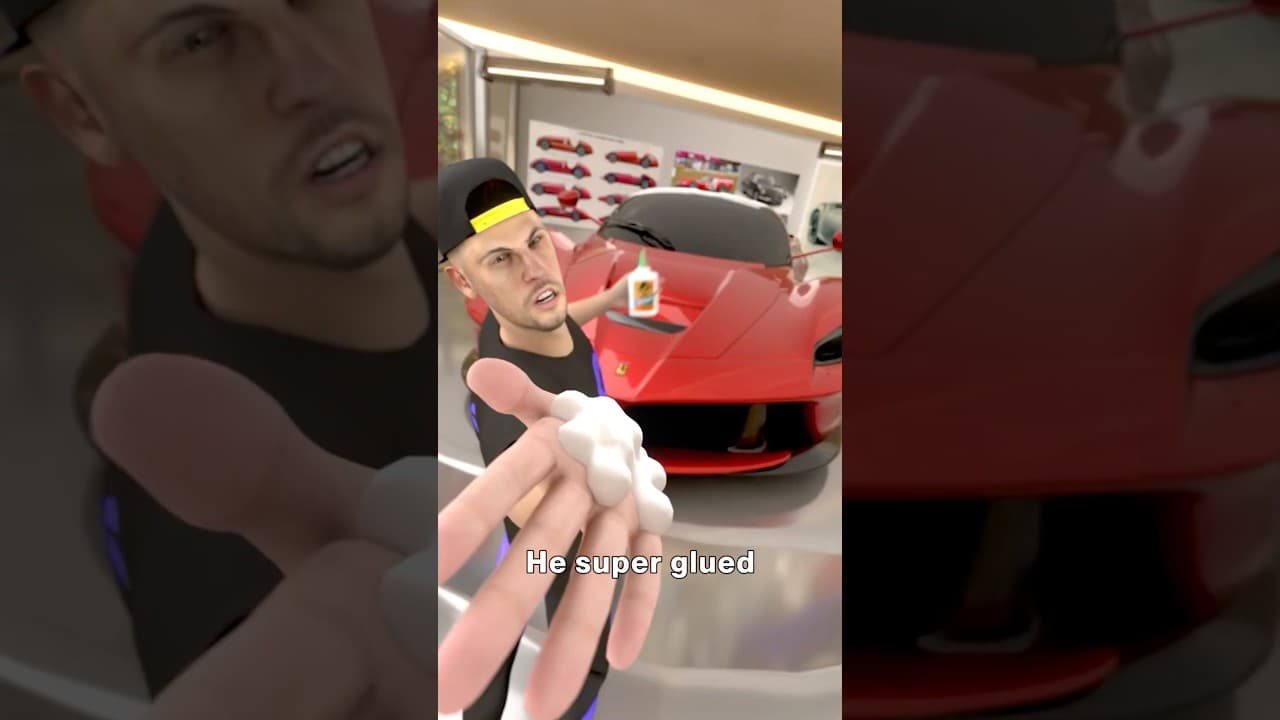 He Superglued Himself To A Ferrari 😳