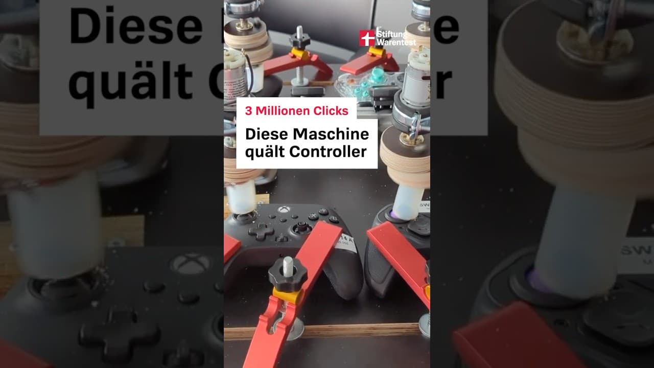 3 Mio. Clicks: Diese Maschine quält Controller (Test Gamepads Stiftung Warentest)