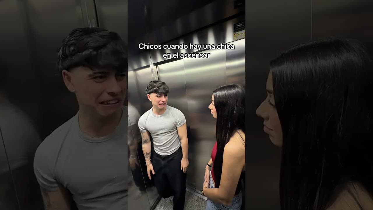 Chicos cuando hay una chica en el ascensor🛗 #humor #funil #shortsviral #comedia