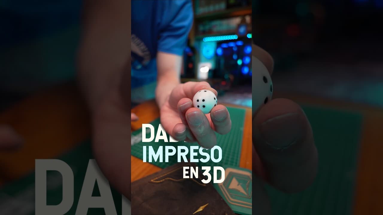 Este dado impreso en 3d es redondo?! pero cómo funciona? #maker #3dprinting #impresion3d #science