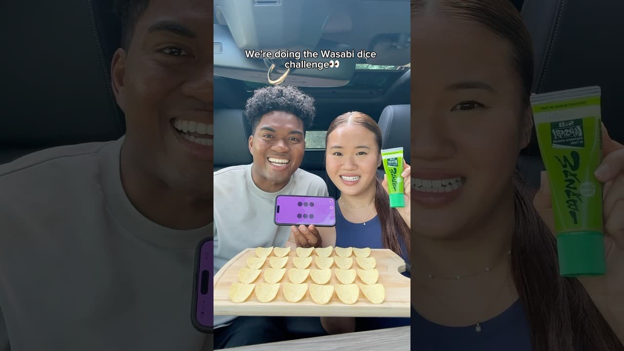 Wasabi dice challenge👀 #couple #couples #couplecomedy #boyfriend #foodie #foodies #trend #funny